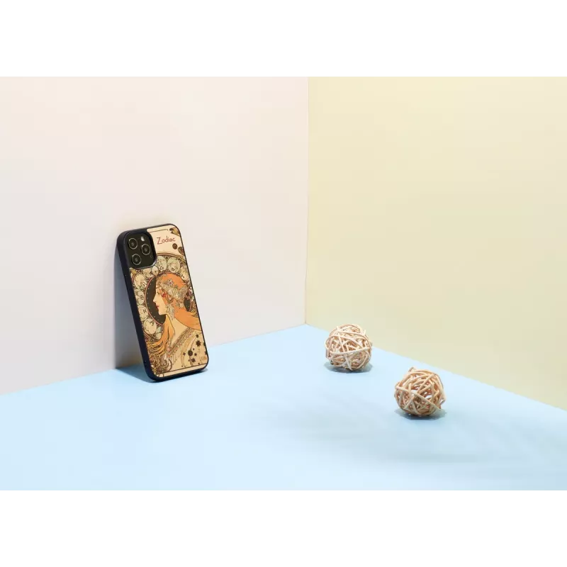 Etui na telefon man and wood do iPhone 12 / 12 Pro — zodiac Czarny