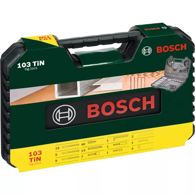 Zestaw akcesoriów Bosch V-Line 103 szt. — Zestaw akcesoriów wiertarskich i wkrętakowych Bosch 103 szt.