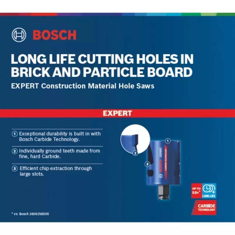 Bosch 2 608 900 490 Expert Construction Material zestaw otwornic, 10 szt., 20–64 mm