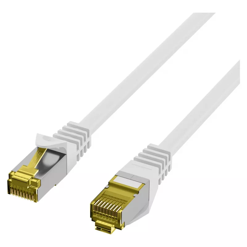 Kabel krosowy EFB-Elektronik RJ45 kat. 6A S/FTP LSZH kat. 7, surowy, biały, 0,15 m, producent: EFB Elektronik (MK7001.0,15W)