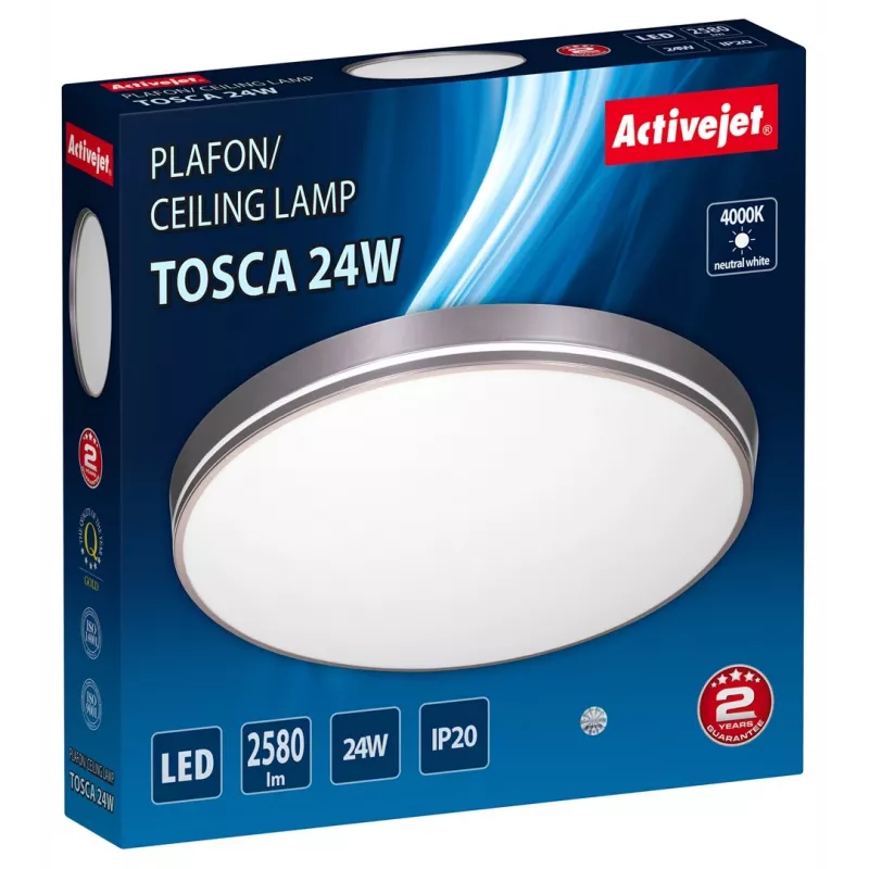 Activejet AJE-TOSCA lampa sufitowa LED 24W