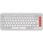 Logitech POP Icon Keys - Klawiatura - Bezprzewodowa - Bluetooth LE - QWERTY - US International - Off White, pomarańczowa (920-013072)