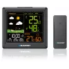 Stacja pogodowa BLAUPUNKT WS25BK — monitor temperatury i wilgotności wewnątrz i na zewnątrz, czarny, 1 czujnik, wyświetlacz LCD