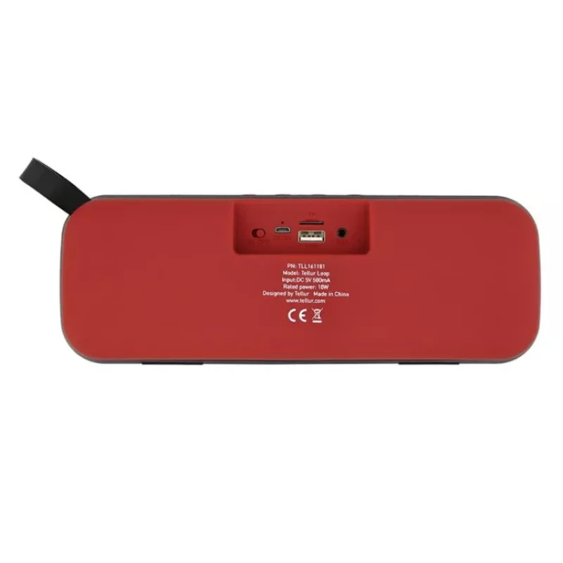 Przenośny głośnik Tellur Bluetooth Loop 10 W czerwony