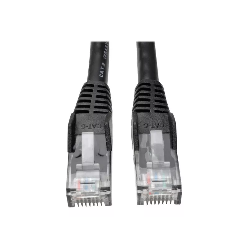 Eaton Tripp Lite Series Cat6 Gigabit Snagless Molded (UTP) Ethernet Cable (RJ45 M/M), PoE, Black, 5 ft. (1.52 m) - Kabel krosowy - RJ-45 (M) do RJ-45 (M) - 1.52 m - UTP - CAT 6 - Mou