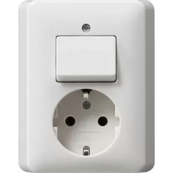 Gniazdo elektryczne GIRA 017603 CEE 7/3 Białe