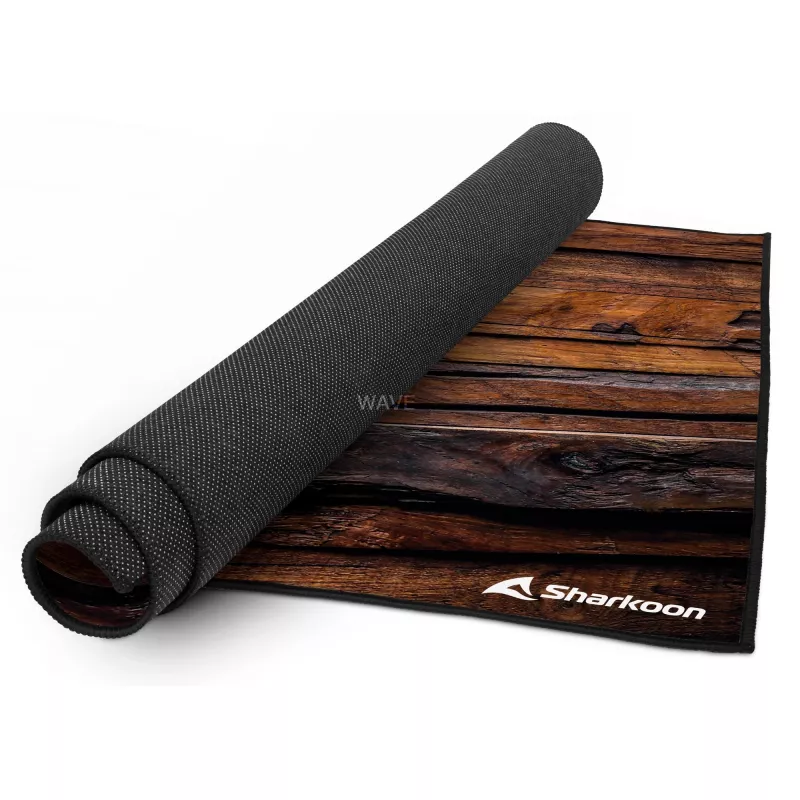 Sharkoon SKILLER SFM12 Wood mata pod fotel gamingowy, 140 x 100 cm, brązowa
