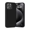 Ochronne silikonowe etui Vention KUFB0-40 do iPhone 15 Pro Max — czarna pokrowiec o miękkim dotyku