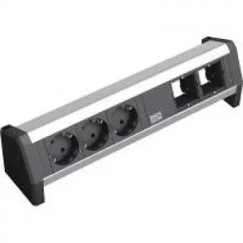 Power Extension Bachmann 3x Schuko 2x GST18 czarny srebrny