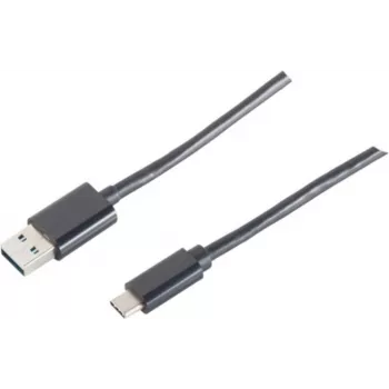 Kabel USB S/CONN 14-10005 USB 2.0 1m USB A USB C czarny