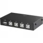Przełącznik USB Renkforce RF-4106952 — 4-portowy USB 2.0, czarny