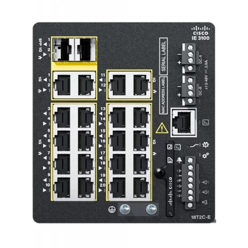 Przełącznik zarządzalny Cisco Catalyst IE3100 L2/L3 18 Portów Gigabit Ethernet