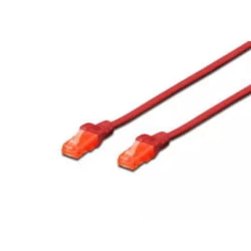 Kabel sieciowy Digitus CAT 6 U/UTP kabel krosowy RJ-45 Cat6 5m Czerwony
