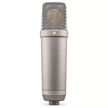 Studyjny mikrofon pojemnościowy RØDE NT1‑A 5th Gen — kardioidalny, XLR/USB, 24/32‑bitowy, do 192 kHz, maks. SPL 142 dB, srebrny