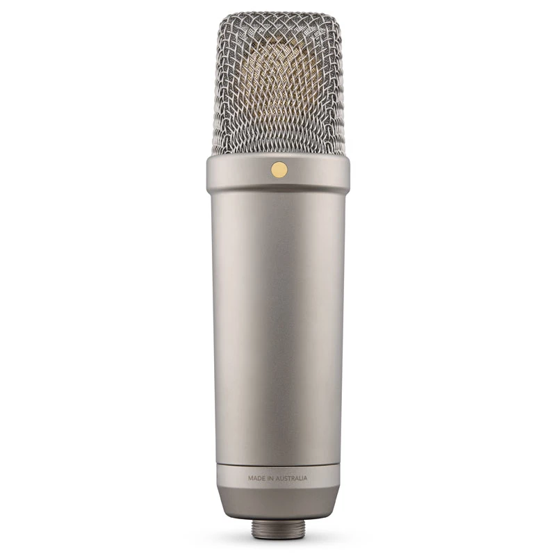 Studyjny mikrofon pojemnościowy RØDE NT1‑A 5th Gen — kardioidalny, XLR/USB, 24/32‑bitowy, do 192 kHz, maks. SPL 142 dB, srebrny