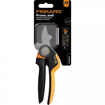 Sekatory Fiskars X-Series P941 kowadełkowe, czarne, pomarańczowe