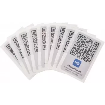 Hekatron Service Codes Mein HPlus 10er Model 30-6800118-01-01 — zestaw 10 naklejek z kodem serwisowym