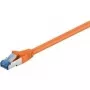 Wentronic Goobay CAT 6a kabel krosowy, S/FTP (PiMF), pomarańczowy, 3 m - LSZH bezhalogenowy, miedź (93785)