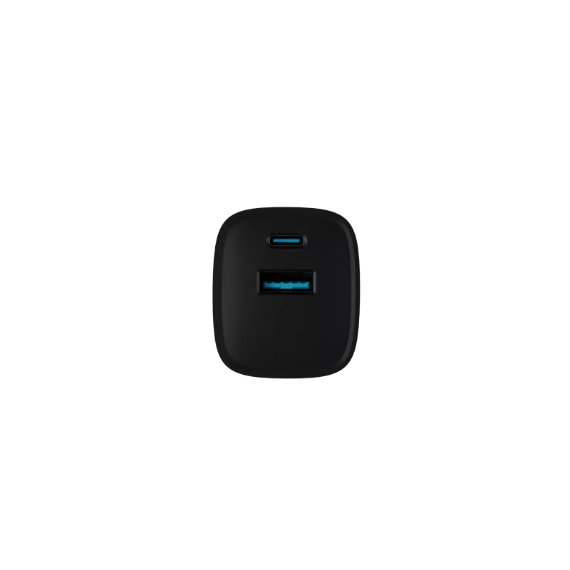 Przewodowa ładowarka do urządzeń mobilnych NATEC NUC-2141, 30W, USB-C PD 3.0 + USB-A QC 3.0, 110–240V, czarna