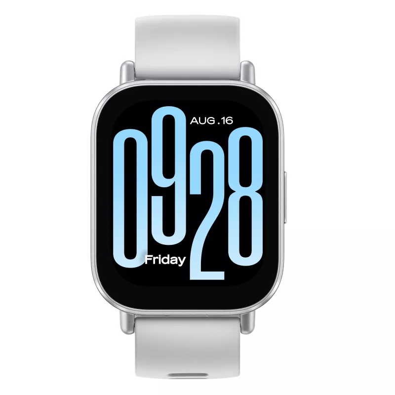 Smartwatch Xiaomi Redmi Watch 5 Active — 2 cale (5,08 cm) LCD, 320×385, 470 mAh, srebrny, pasek TPU, 42,2 g