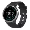 Silikonowy pasek do zegarka FIXED do Garmin QuickFit 20 mm, czarny
