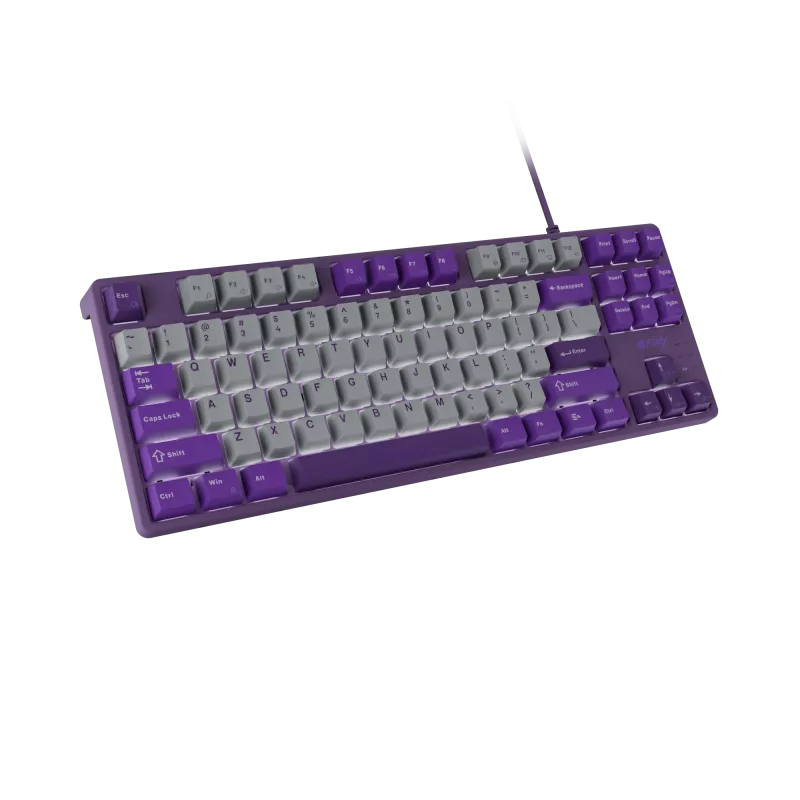 Klawiatura gamingowa NATEC Fury Kanabo K2 US z białym podświetleniem, mechaniczna, szaro-fioletowa