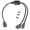 Kabel rozdzielacz RGB EK Water Blocks Loop D-RGB 2-Way czarny 5V