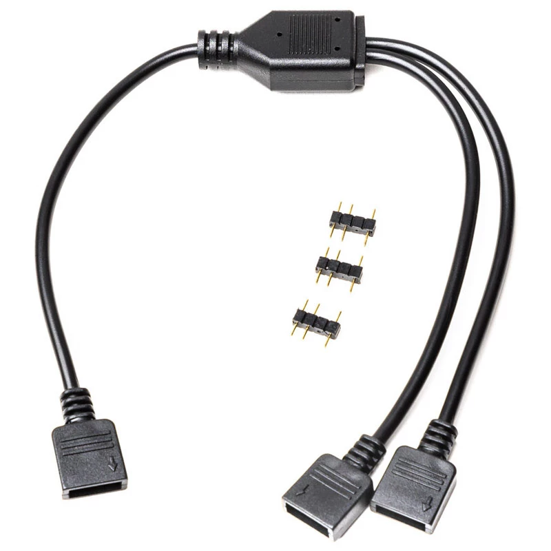 Kabel rozdzielacz RGB EK Water Blocks Loop D-RGB 2-Way czarny 5V