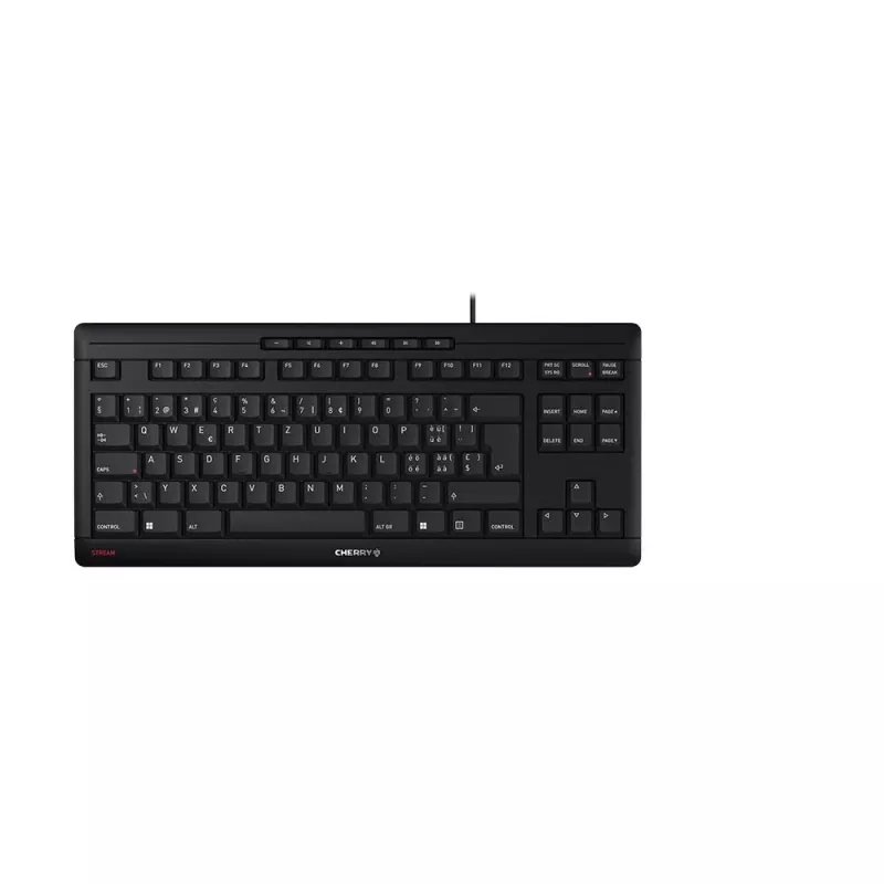 CHERRY STREAM TKL klawiatura uniwersalna USB QWERTZ szwajcarski czarny