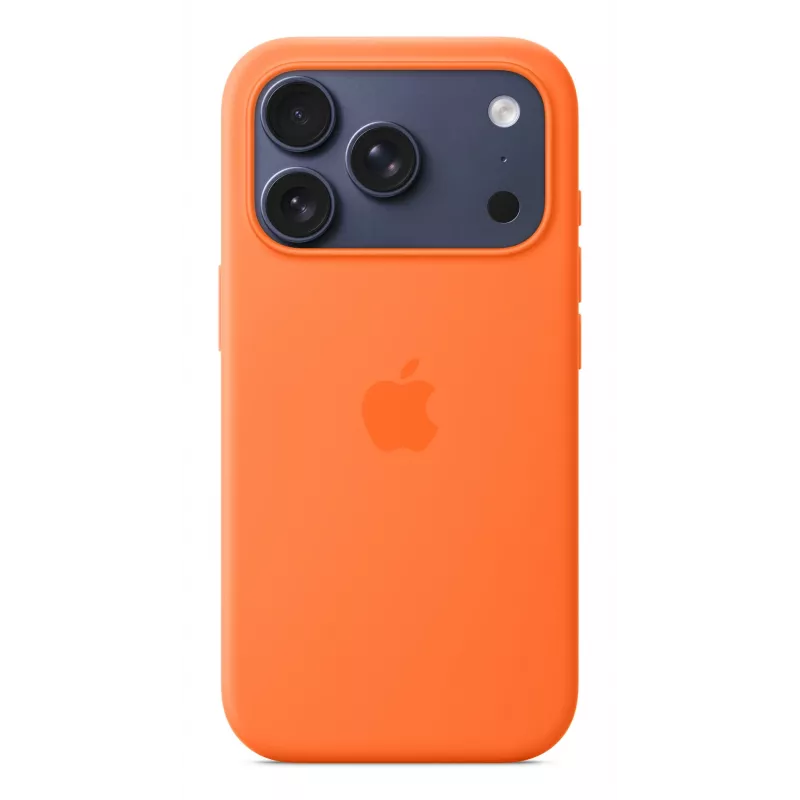 Silikonowe etui Apple iPhone 17 Pro MagSafe pomarańczowe