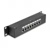 DeLOCK 10-calowy panel krosowy sprzęgacz 8 portów Kat.6 RJ45 czarny 1U