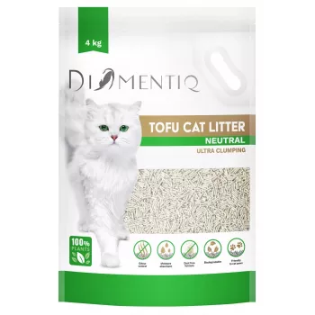 DIAMENTIQ Tofu Neutral Ultra zbrylający - roślinny żwirek - 4kg