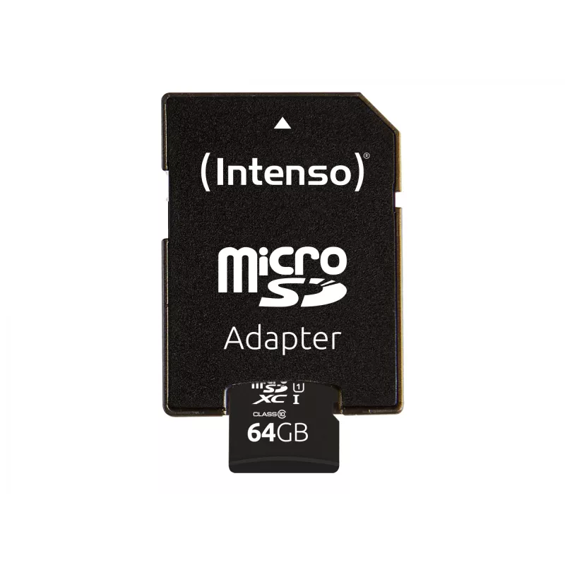 Karta pamięci Intenso Performance (microSDXC z adapterem SD) – 64 GB – UHS-I U1 / Class10 – microSDXC UHS-I (3424490)