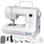 Mechaniczna maszyna do szycia domowego lucznik Malwina 2070 — 63 ściegi, szerokość ściegu 7 mm, 99 programów, automatyczne dziurkowanie, wolne ramię
