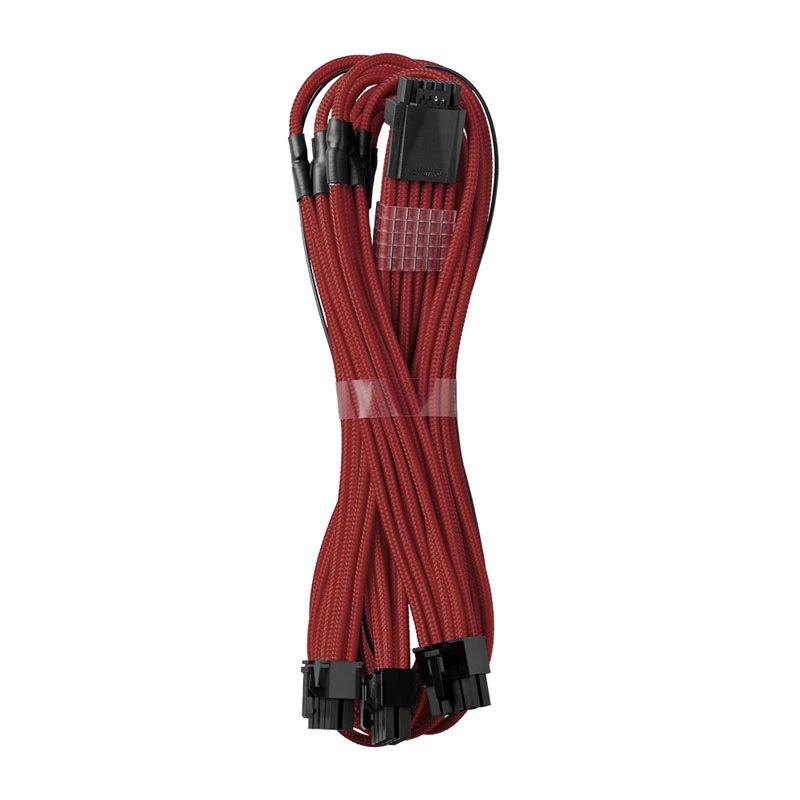 CableMod C-Series PRO ModMesh 12VHPWR do 3x PCI-e kabel do Corsair - 60cm, ciemnoczerwony
