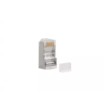 Łącznik przewodów LANBERG RJ-45 PLS-6000 Cat6 F/UTP półprzezroczysty biały, opakowanie 100 szt.