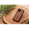 Etui na smartfona man and wood iPhone 11 Pro Max — czarny orzech, drewniany tył, ramka ochronna