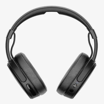 Zestaw słuchawkowy Skullcandy Crusher Wireless — czarny, binauralny nauszny, Bluetooth i 3,5 mm, składany, bateria 40 h