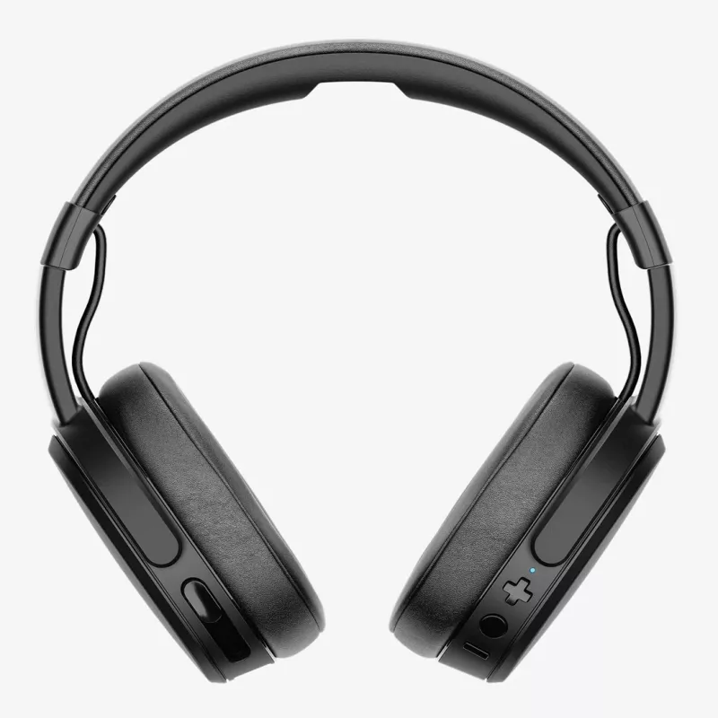 Zestaw słuchawkowy Skullcandy Crusher Wireless — czarny, binauralny nauszny, Bluetooth i 3,5 mm, składany, bateria 40 h