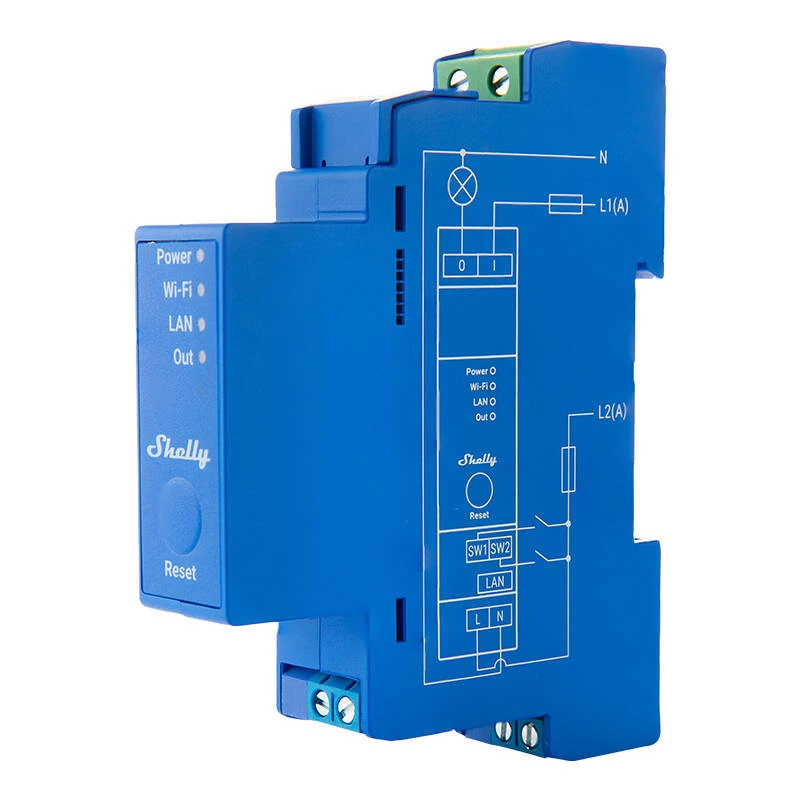 Przekaźnik półprzewodnikowy Shelly Pro 1 niebieski 16A 110-240V Wi-Fi