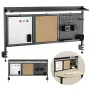 Przegroda biurkowa ergo office ER-300 B, szerokość 1250 mm, maks. obciążenie 10 kg