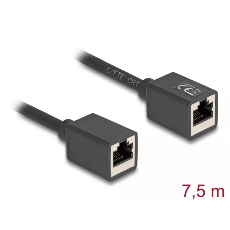 Kabel sieciowy DeLOCK 90334 RJ-45 Cat6a 7,5 m czarny