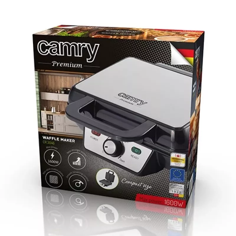 Gofrownica Camry CR 3046 2 S Czarna 1000 W (CR 3046) - Adler
