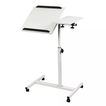 Mobilny stolik/podstawka pod laptop Maclean, biały, regulacja wysokości 59-89 cm, maks. 30 kg, MC-121 W