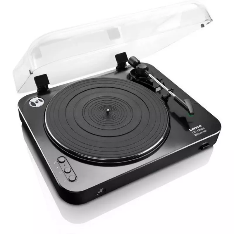 Gramofon audio z napędem paskowym Lenco LBT-120BK Czarny Półautomatyczny