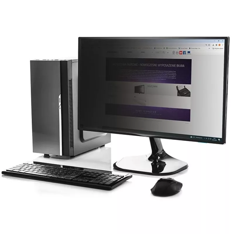 Filtr prywatyzujący QOLTEC 51059 do monitora 23,8 cala (60,5 cm), 527 x 296,9 mm, przezroczysty