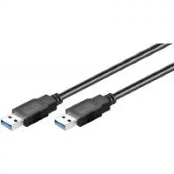 Wentronic Goobay kabel USB 3.0 SuperSpeed, czarny, 0,5 m - wtyk USB 3.0 (typ A) > wtyk USB 3.0 (typ A) (95716)
