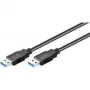 Wentronic Goobay kabel USB 3.0 SuperSpeed, czarny, 0,5 m - wtyk USB 3.0 (typ A) > wtyk USB 3.0 (typ A) (95716)