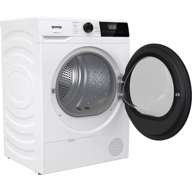 Suszarka Gorenje | D2HNE7E | Klasa efektywności energetycznej E | Ładowanie od przodu | 7 kg | Pompa ciepła | LED | Głębokość 51 cm | Biała