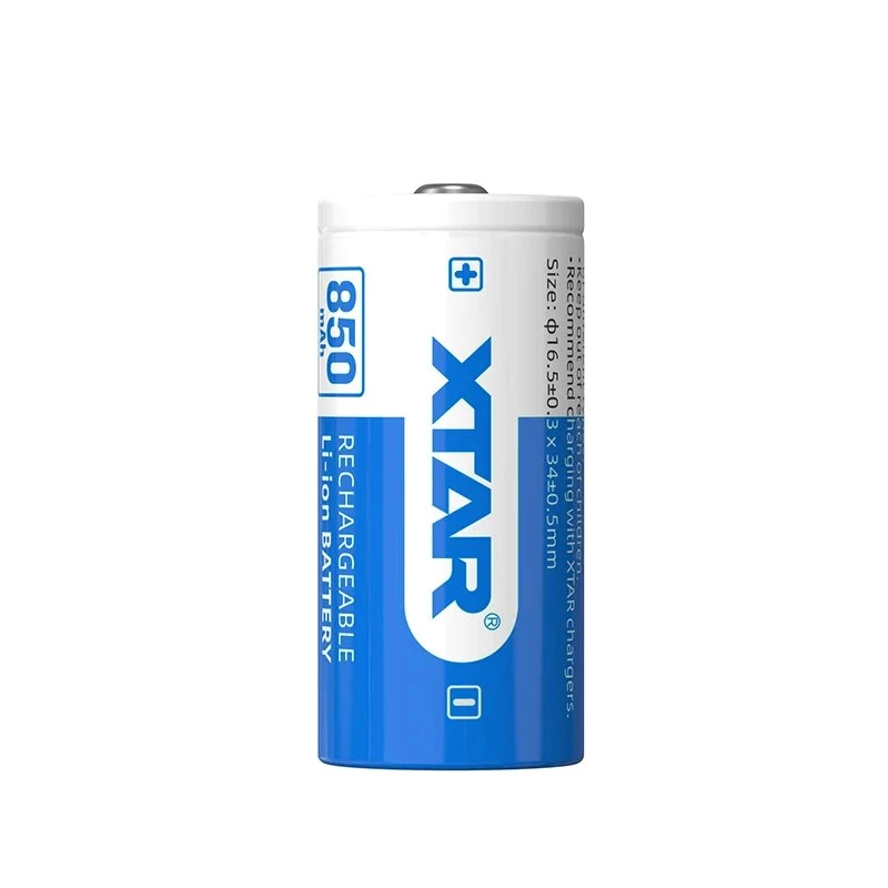 Akumulator Li-ion XTAR 16340 3,7V 850mAh — 34 mm × 16,5 mm, 1 szt.